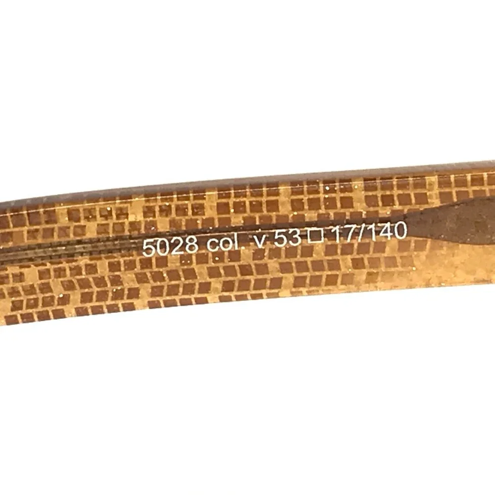 Andy Wolf Eyeglasses Frames 5028 col.v Clear Brown Sharp Cat Eye 53-17-140